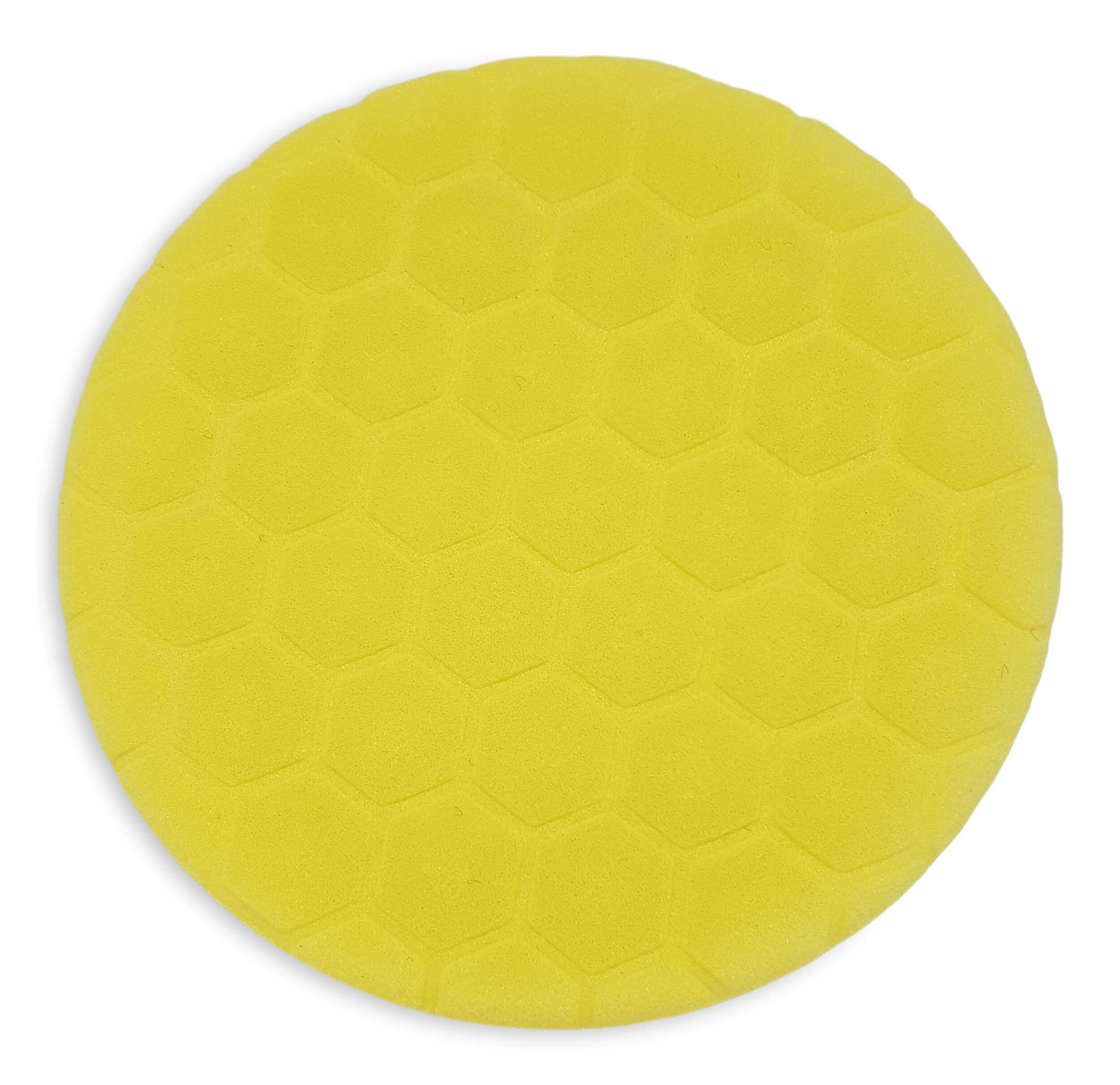 Tampon à produit de polissage hexagonal 1 étape SIMONIZ Platinum, 7 po, jaune Front_Flat