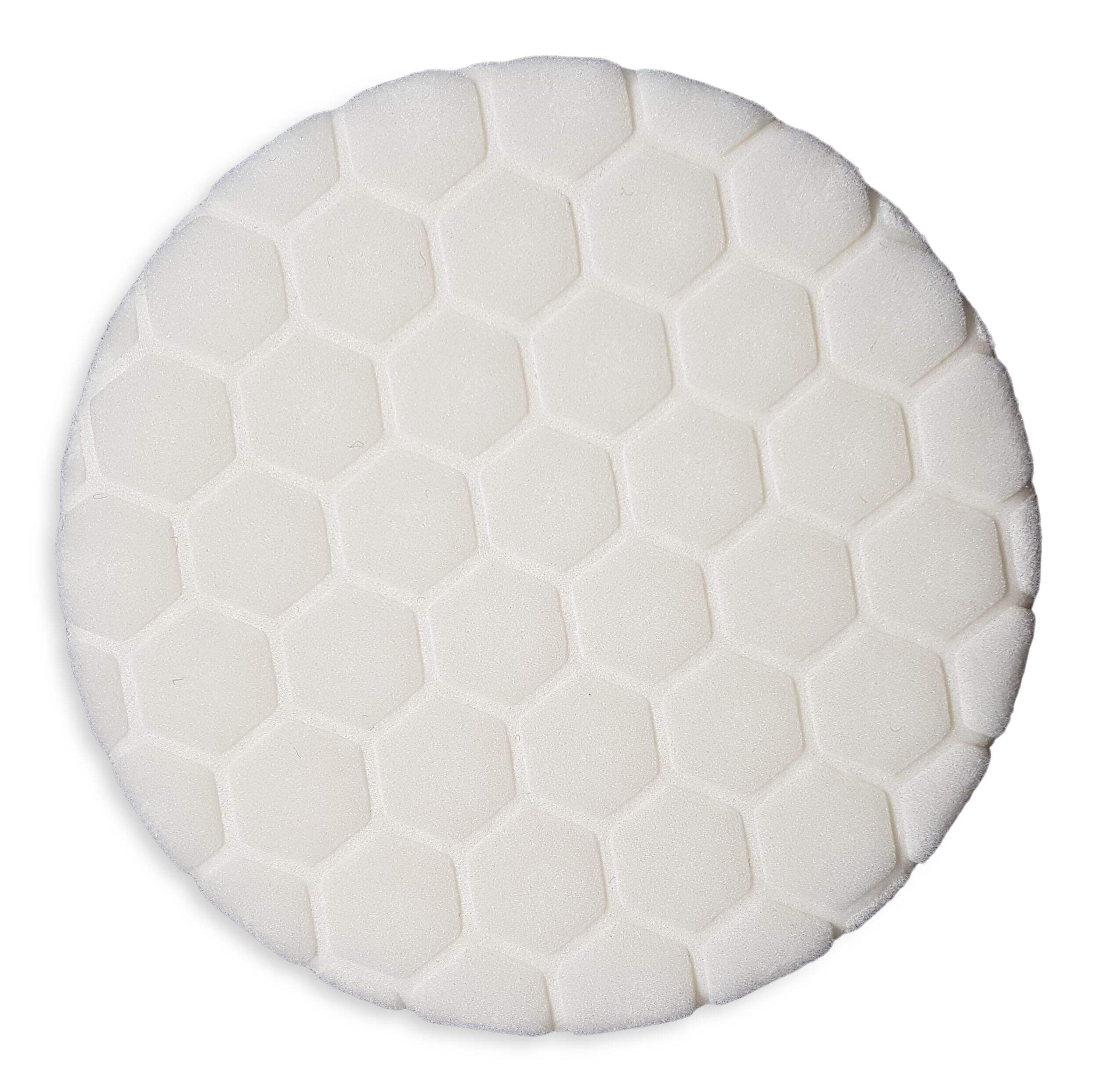 Tampon à polir hexagonal 2 étapes SIMONIZ Platinum, 7 po, blanc Front_Flat