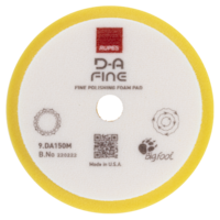Rupes D-A FINE High Performance Fine Finishing Foam Pad, Yellow Overhead_Flat