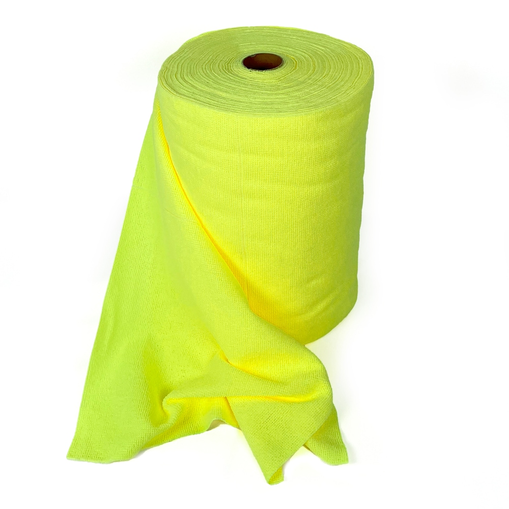 TearNClean Microfibre Cloth Roll, Machine Washable, Yellow, 80pc