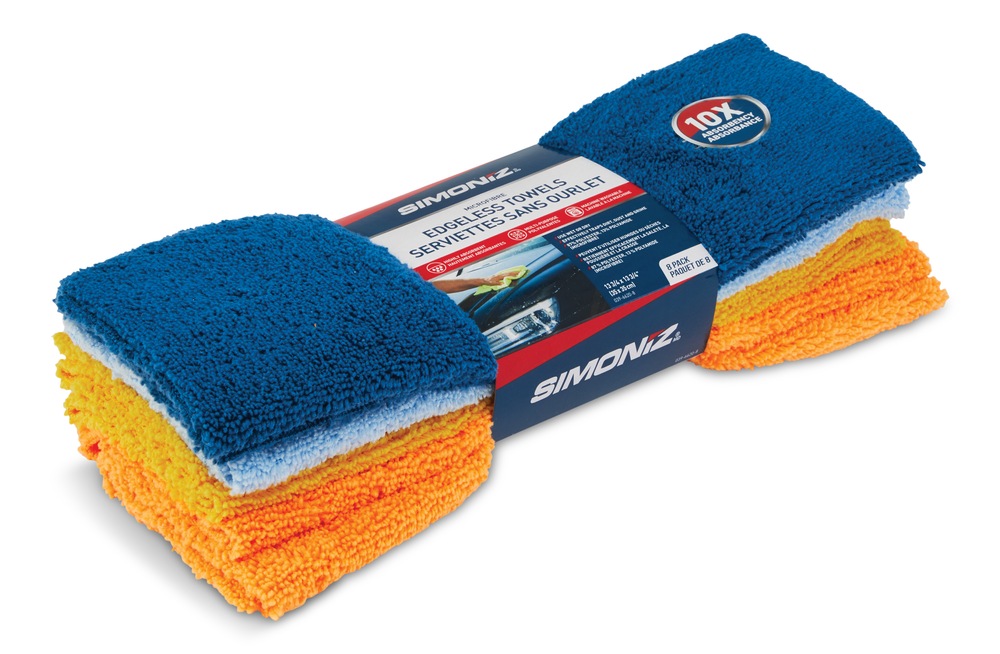 SIMONIZ Microfibre MultiPurpose Edgeless Towels, 133/4 x 133/4in