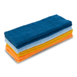 SIMONIZ Microfibre Multi-Purpose Edgeless Towels, 13-3/4 x 13-3/4-in, Multi-colour, 8-pk Front_Angled_Right