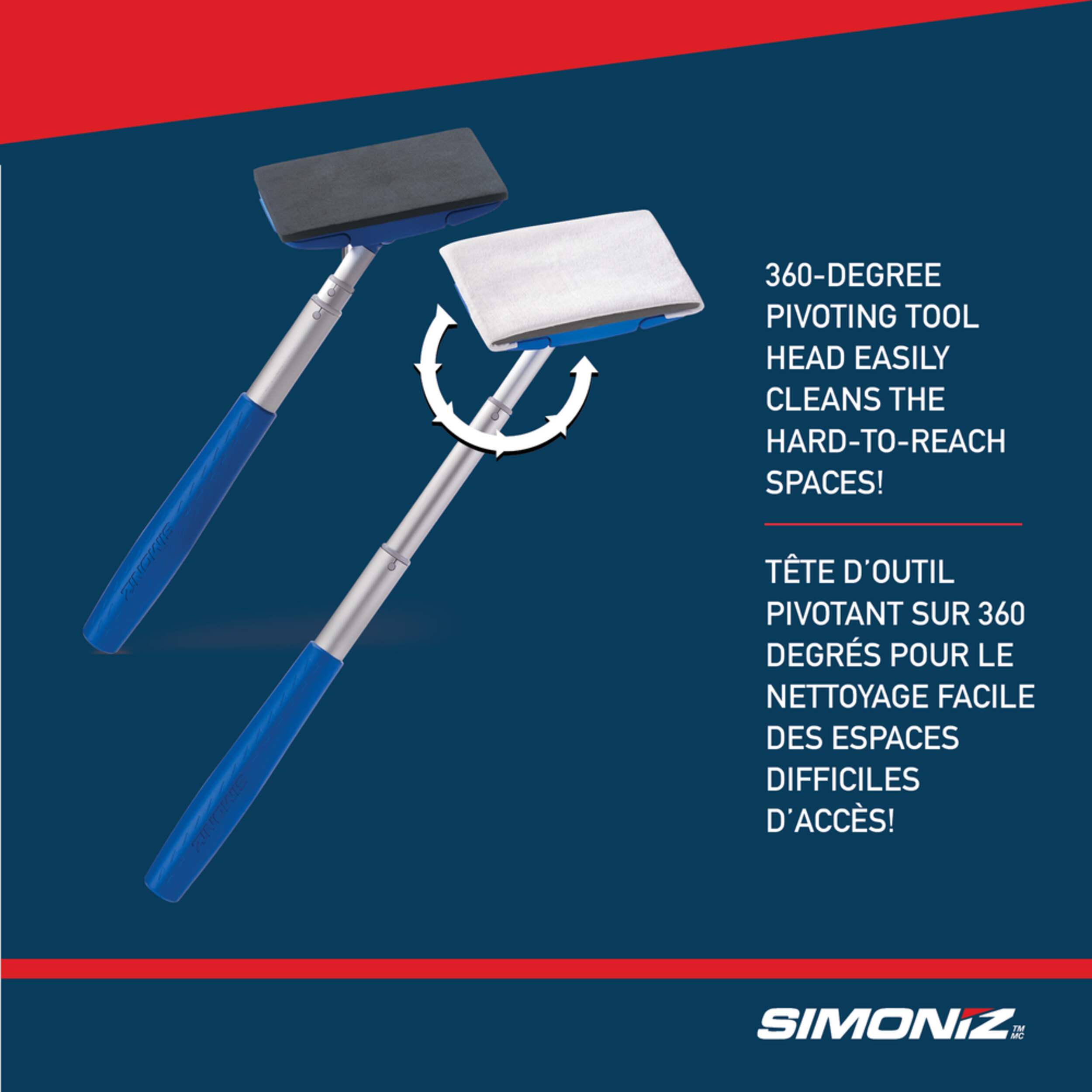 SIMONIZ Window Squeegee Cleaning Wipes Duster Quick Auto Telescopic