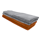 Simoniz Platinum Coral Fleece Final Finish Microfibre Towel, Grey, 4-pk Front_Three_Fourths_Angled_Left
