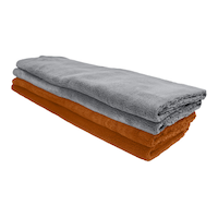 Simoniz Platinum Coral Fleece Final Finish Microfibre Towel, Grey, 4-pk Front_Three_Fourths_Angled_Left