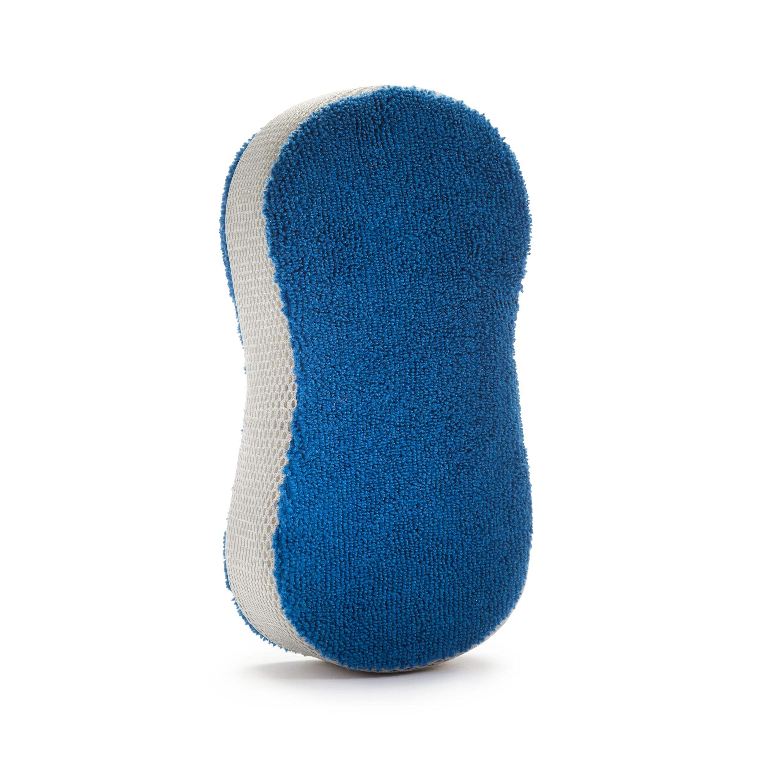 Éponge de lavage en microfibres 2-en-1 SIMONIZ, bleu, paq. 1 Front_Angled_Right
