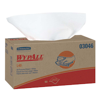 Essuie-tout tout usage WypAll L40, 10,8 x 10 po, blanc, paq. 90