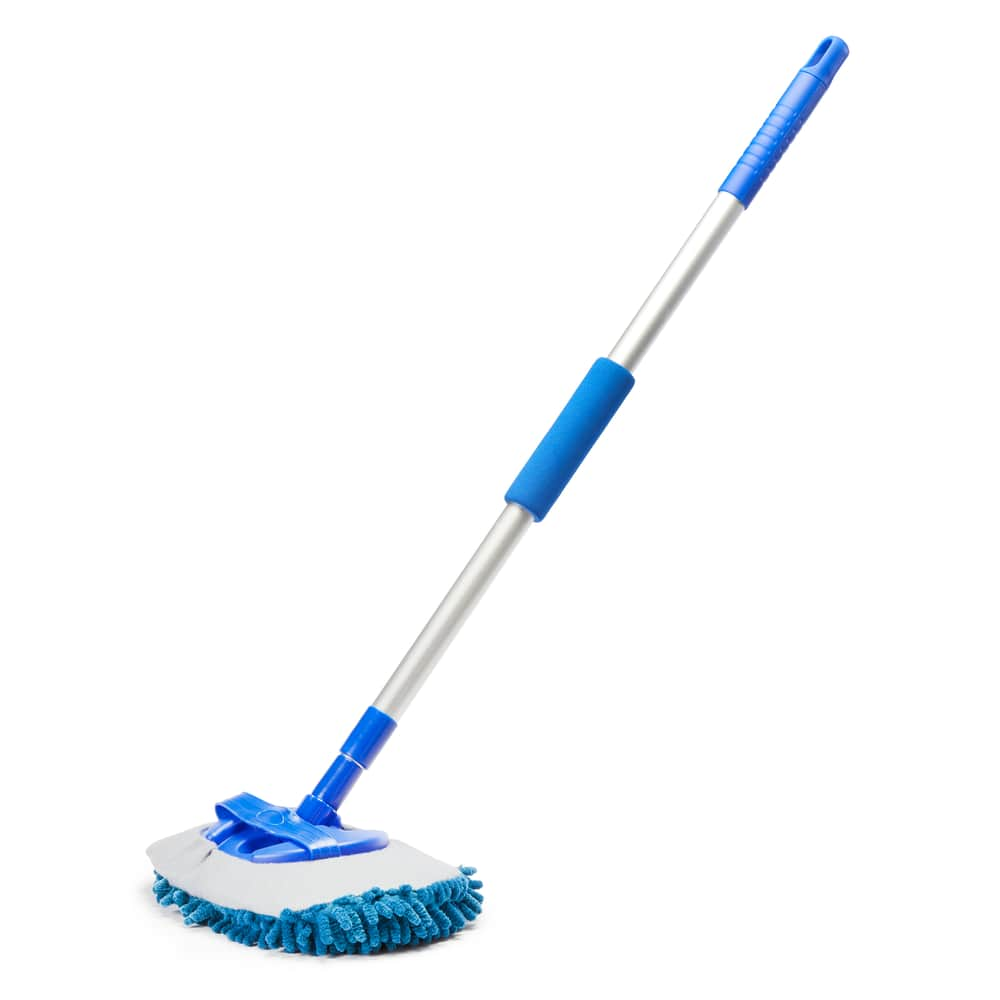 SIMONIZ Microfibre Telescopic Wash Pad with 48-in Extendable Handle, Blue