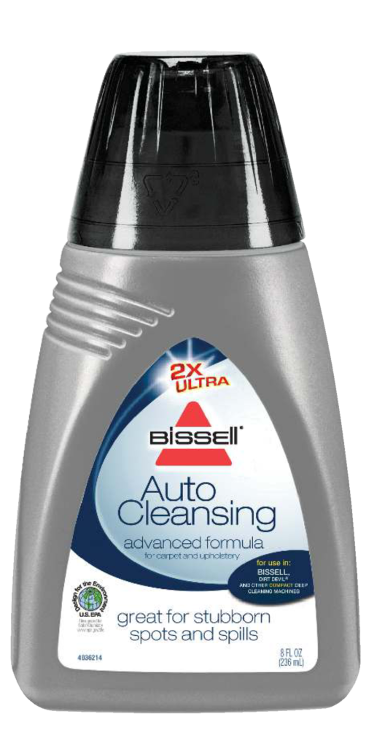 Formule nettoyante avancée pour l'auto Bissell pour tapis et tissus, 236 mL Front_Flat