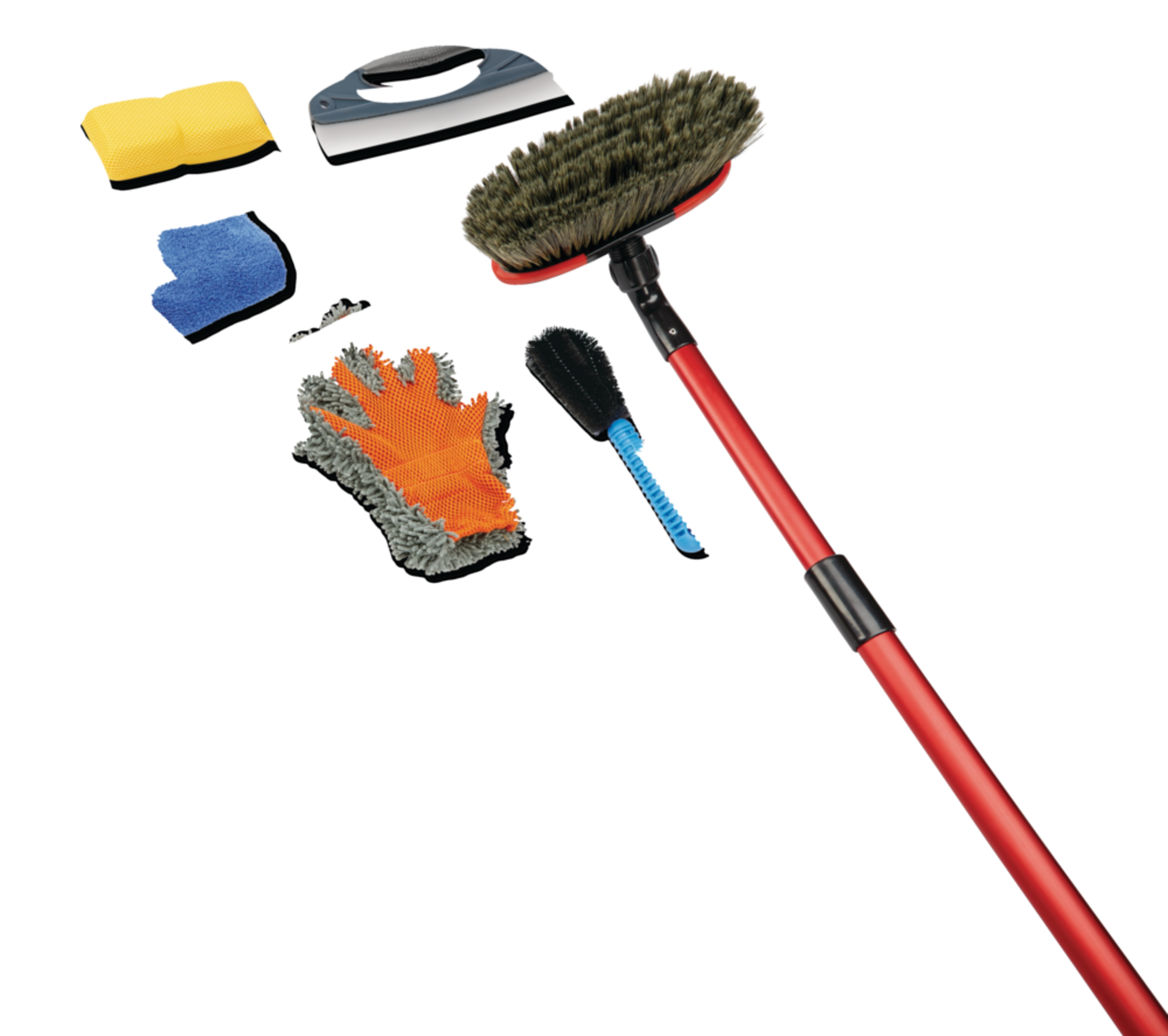 SIMONIZ Car Wash Kit with 53-in Extendable Handle, 6-pc Overhead_Plunge