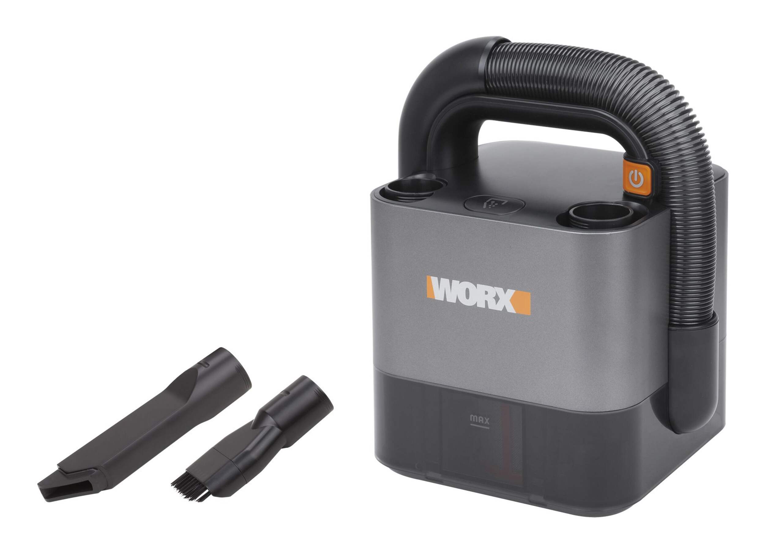 WORX WX030L 20V Portable Cordless Car Hand Vacuum Front_Angled_Left