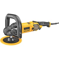 DEWALT 12A Variable Speed Polisher with Soft Start, 7/9-in Front_Angled_Left