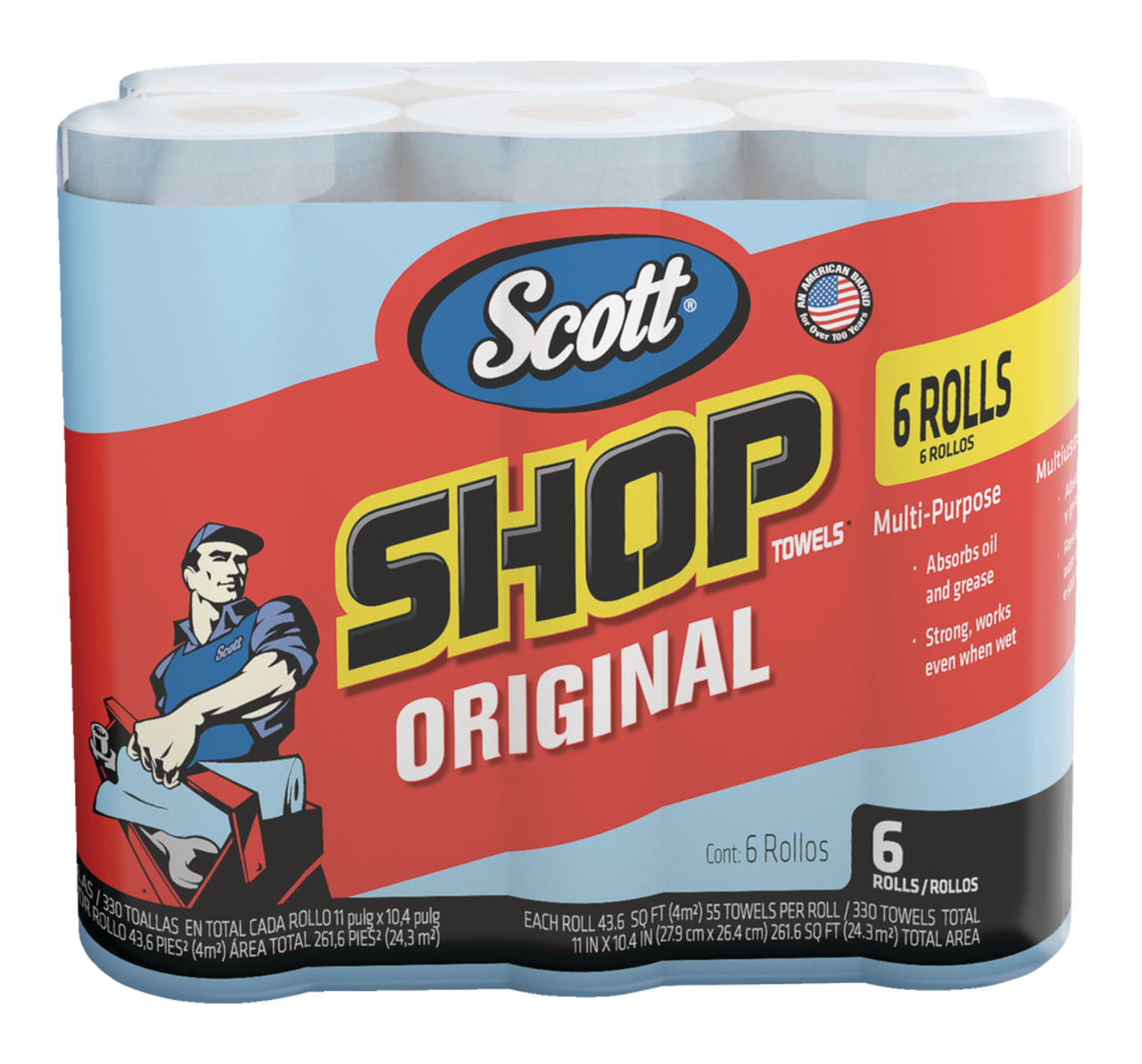 Scott Blue Cleaning Shop Towel Cleaning Wipes (3-Pack) 75143 - The