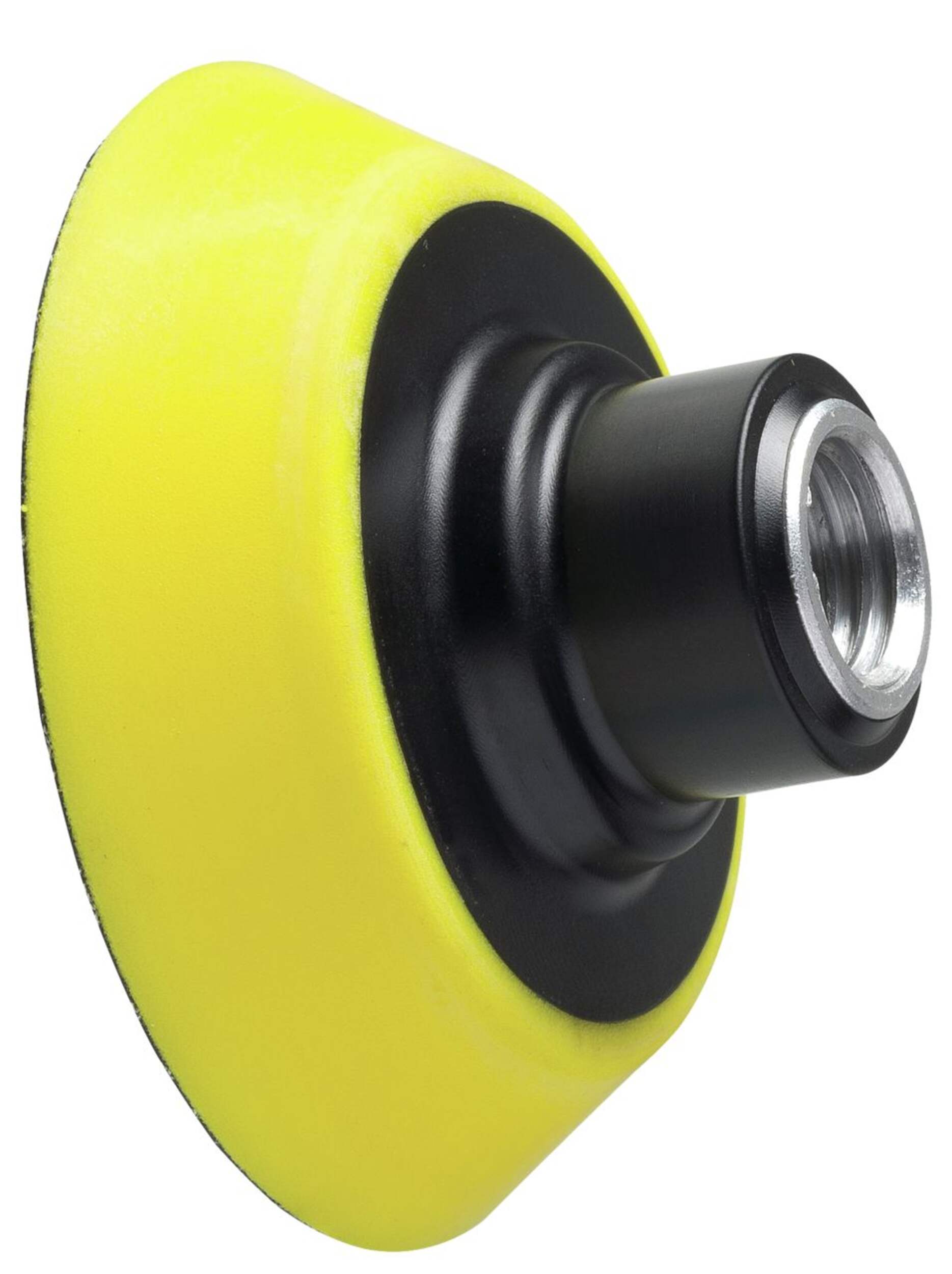 FLEX 556125 Velcro Backing Plate, 3-inYellow Back_Angled_Right