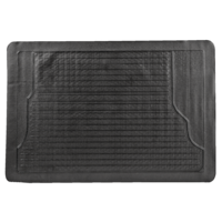 MotoMaster Vinyl Utility Cargo Trunk Mat, Non Slip, Black Overhead_Flat