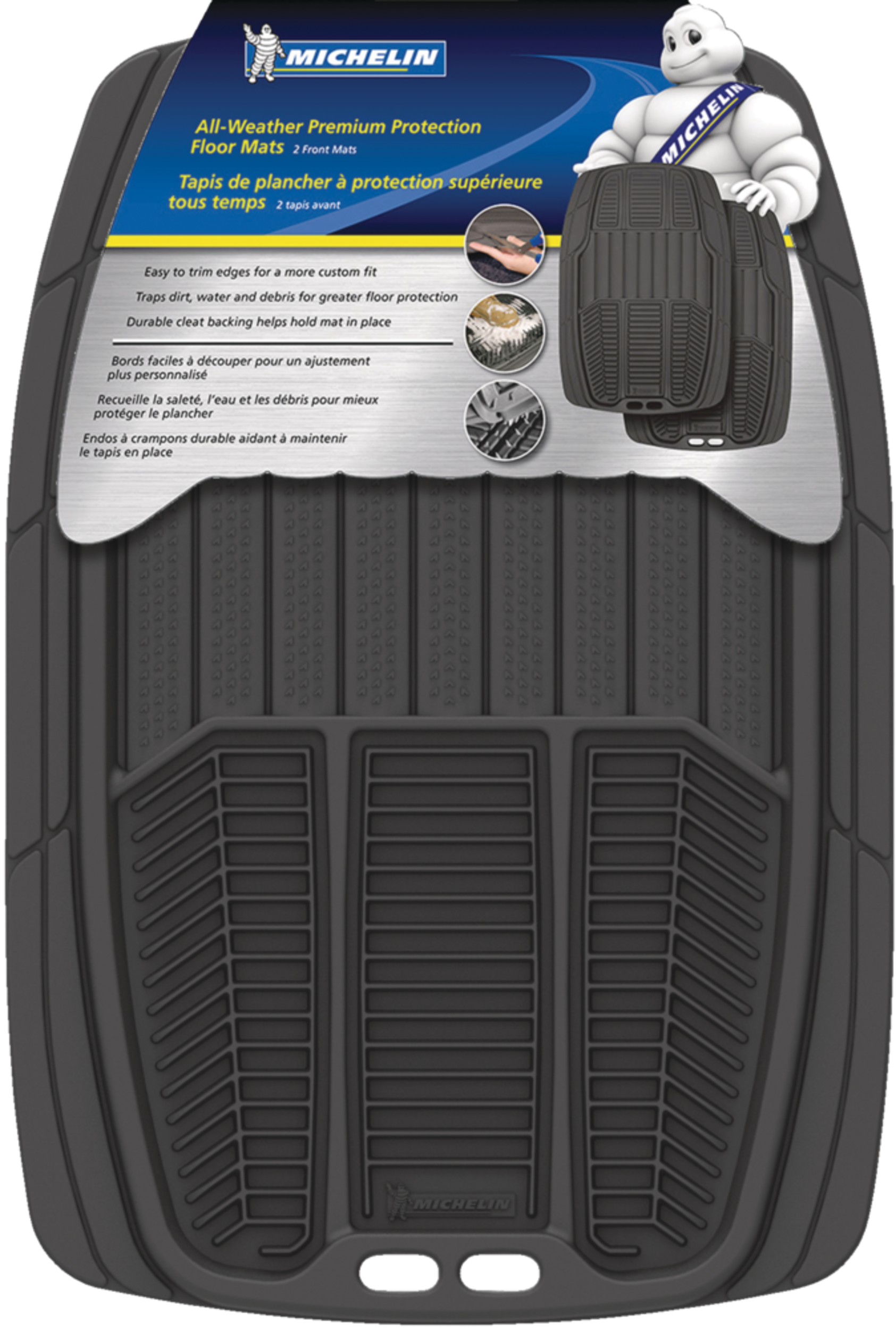2PC MICH FRT MAT BLK