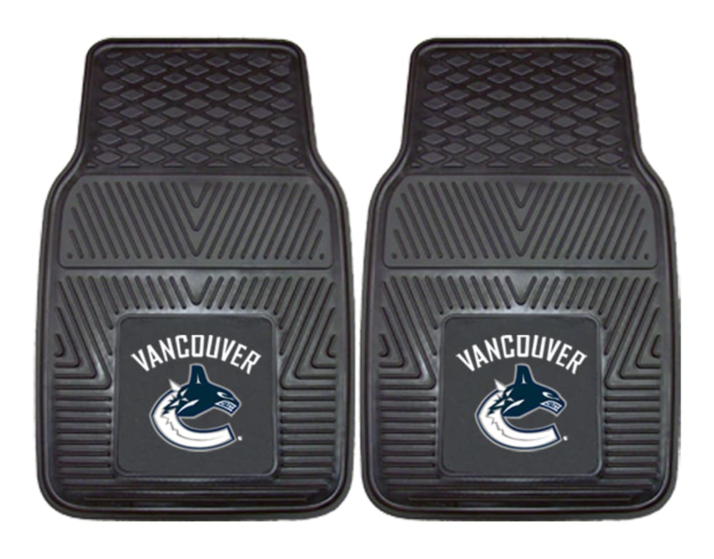 Fan Mats NHL Vancouver Canucks Car Mat Set, Black, 2pk Canadian Tire