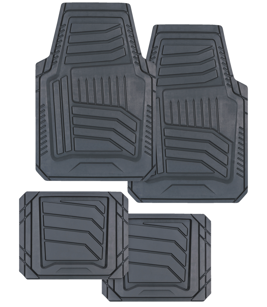 Natural Rubber Floor Mat, Black, 4pc Canadian Tire