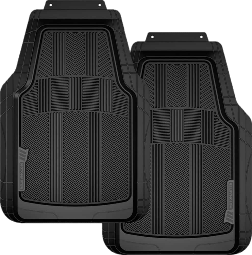 MotoMaster All Season Floor Mat, Black, 2-pk