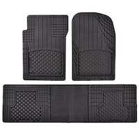 WeatherTech Universal Floor Mat Set, Black, 3-pk Overhead_Flat