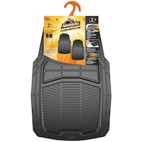 Armor All All-Season Car Floor Mats, Black, 2-pk Front_Flat