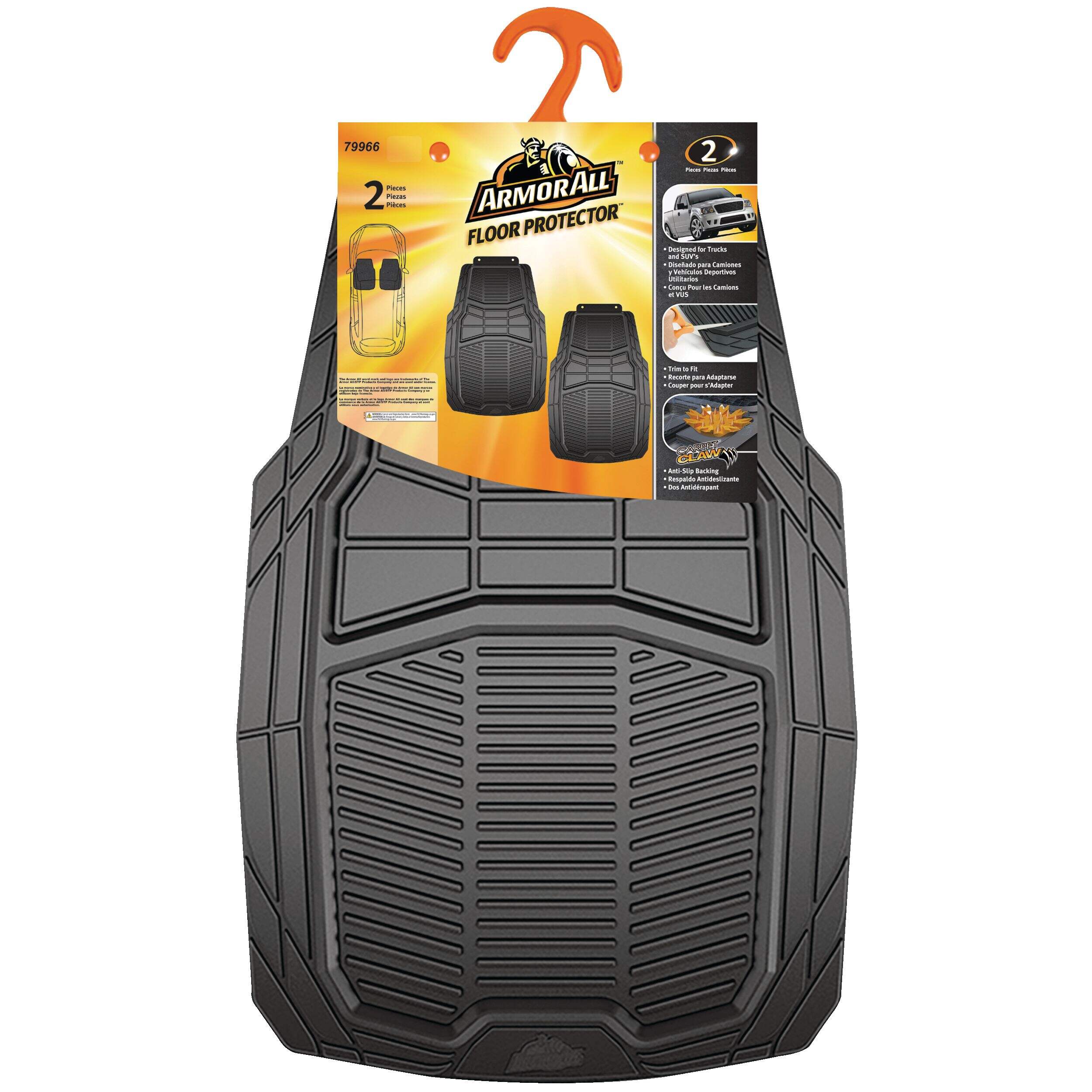 Tapis d’auto toute saison Armor All, noir, paq. 2 Front_Flat