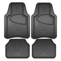 Armor All All-Season Car Floor Mats, Black, 4-pk