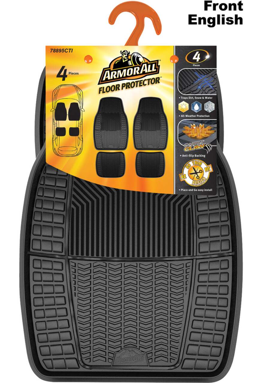 Armor All No Trim Car Floor Mats Black 4 pk Canadian Tire