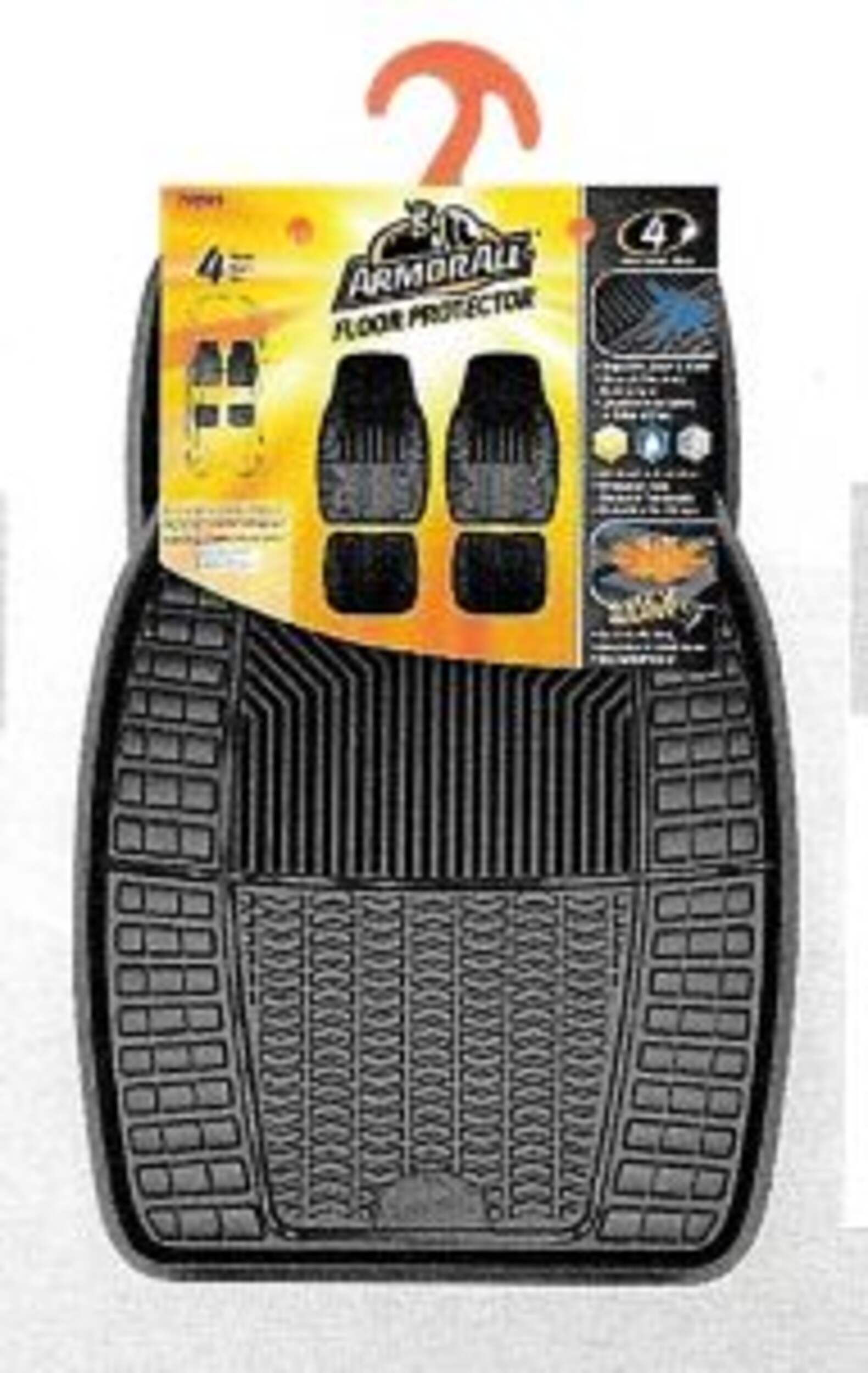 Armor All No Trim Car Floor Mats, Black, 4-pk Front_Flat