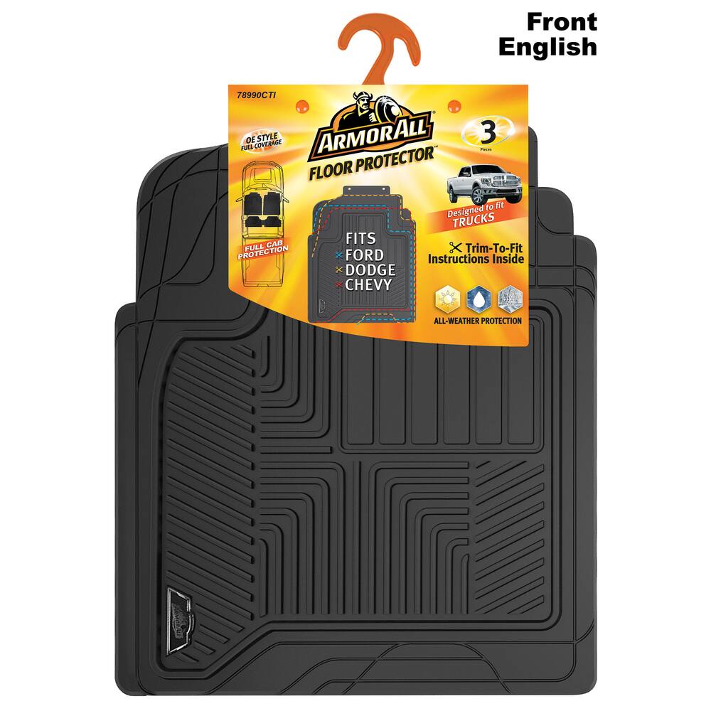 Armor All Truck Floor Mats Black 3 Pk Canadian Tire