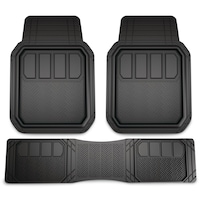 Tapis à plateaux profonds Armor All, noir, paq. 3 Front_Flat