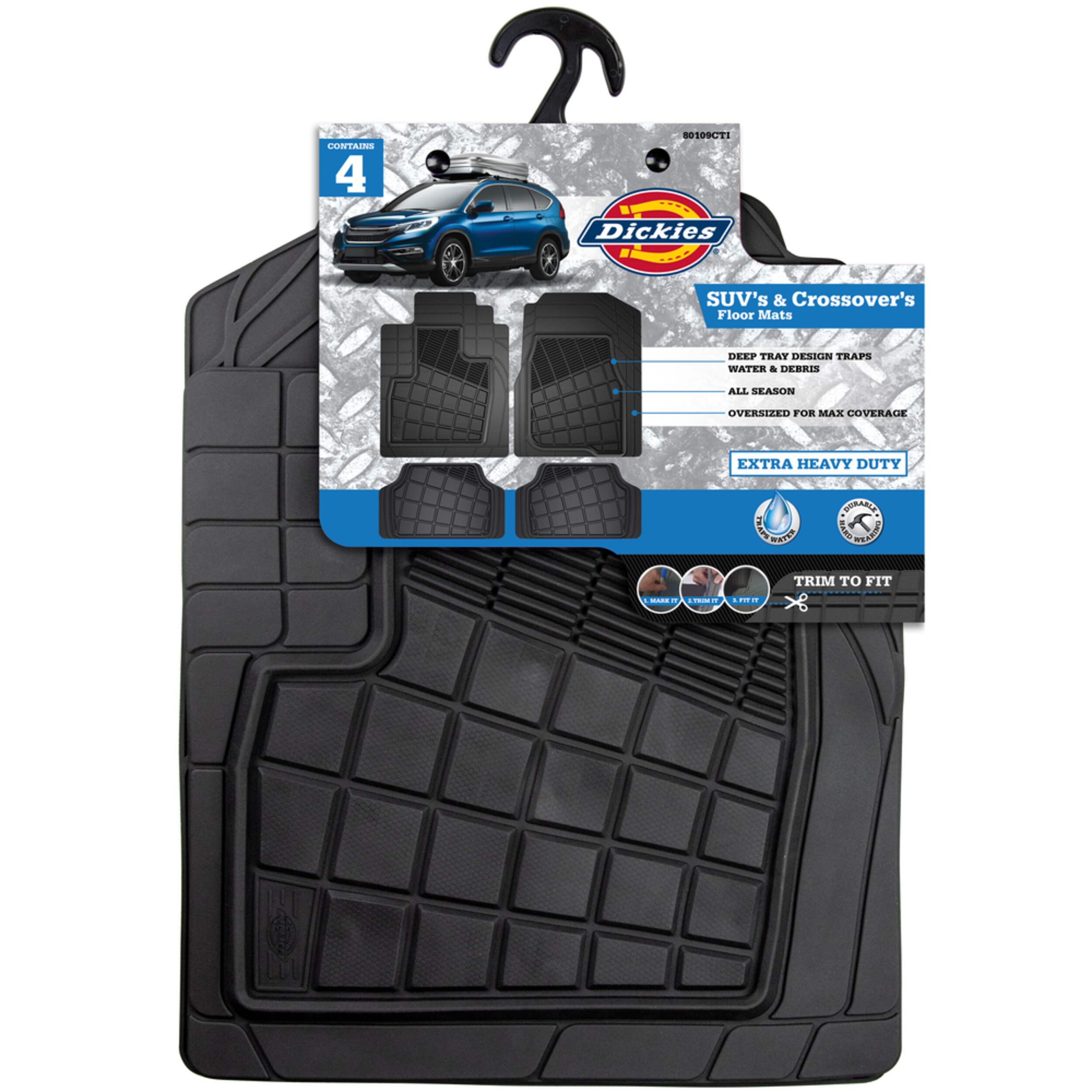Dickies Heavy-Duty SUV Floor Mats, 4-pc Front_Flat