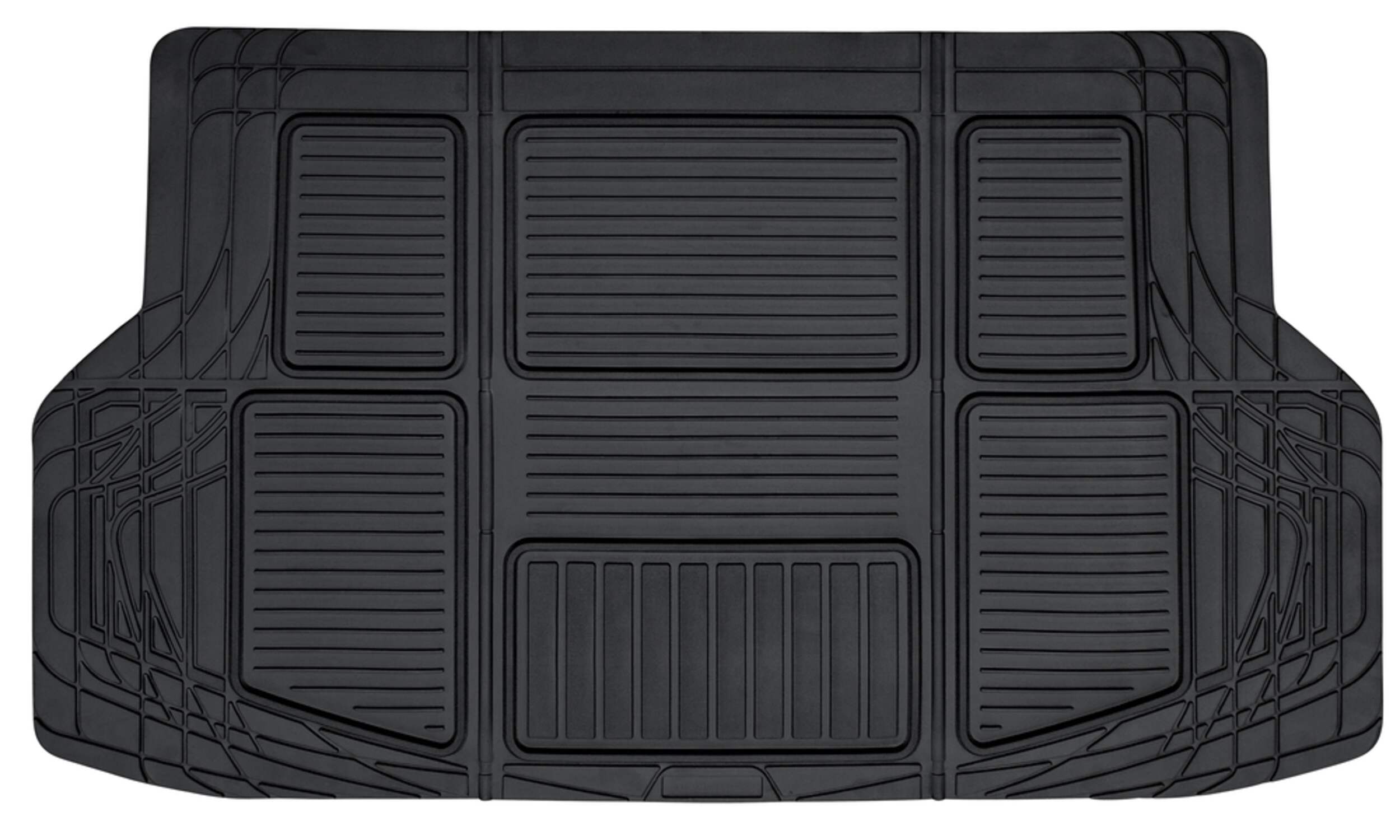 MotoMaster Heavy Duty Multi-Use Cargo Trunk Mat, Black Overhead_Flat