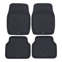 AutoTrends Carbon Fibre Floor Mats, Black, 4-pk Overhead_Flat