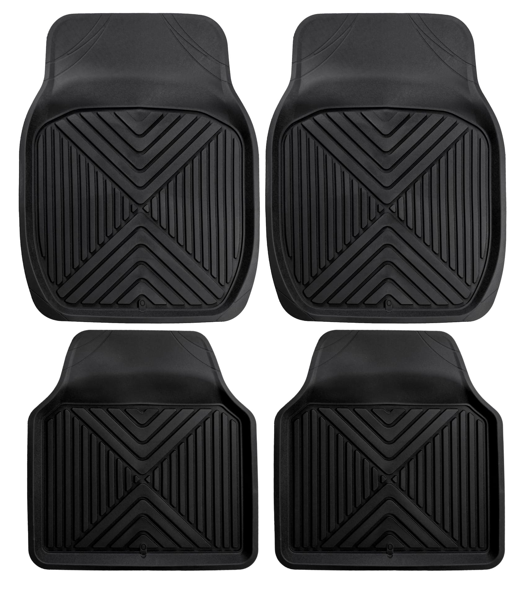 MotoMaster Deep Tray Rubber Car Floor Mat Black 4 Pack Canadian Tire