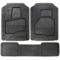 Goodyear Semi-Custom Car Floor Mats, Black, 5-pc Overhead_Flat