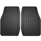 Armor Deep Tray All Rubber Truck Floor Mats, Black, 2-Pc Overhead_Flat