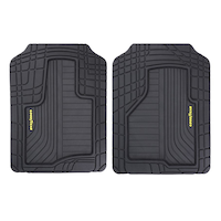 Goodyear Extra Heavy-Duty Floor Mats, Black, 2-Pc Overhead_Flat