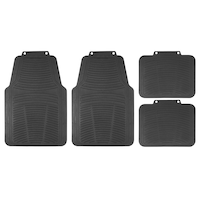 AutoTrends Deep Channel Everyday Vinyl Rubber Mat, 4-Pc Overhead_Flat