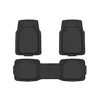 MotoMaster All Season Mid Tray Car Mat with Rear Runner, 3-Pc