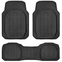 MotoMaster Heavy-Duty Truck Deep Tray Floor Mats, 3-pc Overhead_Flat