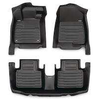 MotoMaster BMW X4 Custom Floor Mat Kit, OEPLUS 2019-2023, 3-pc Overhead_Flat