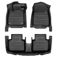 MotoMaster Nissan Altima Custom Floor Mat Kit, OEPLUS 2019-2023, 3-pc Overhead_Flat