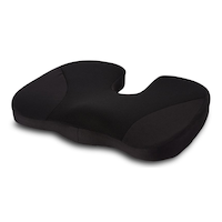AutoTrends Gel Memory Foam Seat Cushion, Black Front_Angled_Left