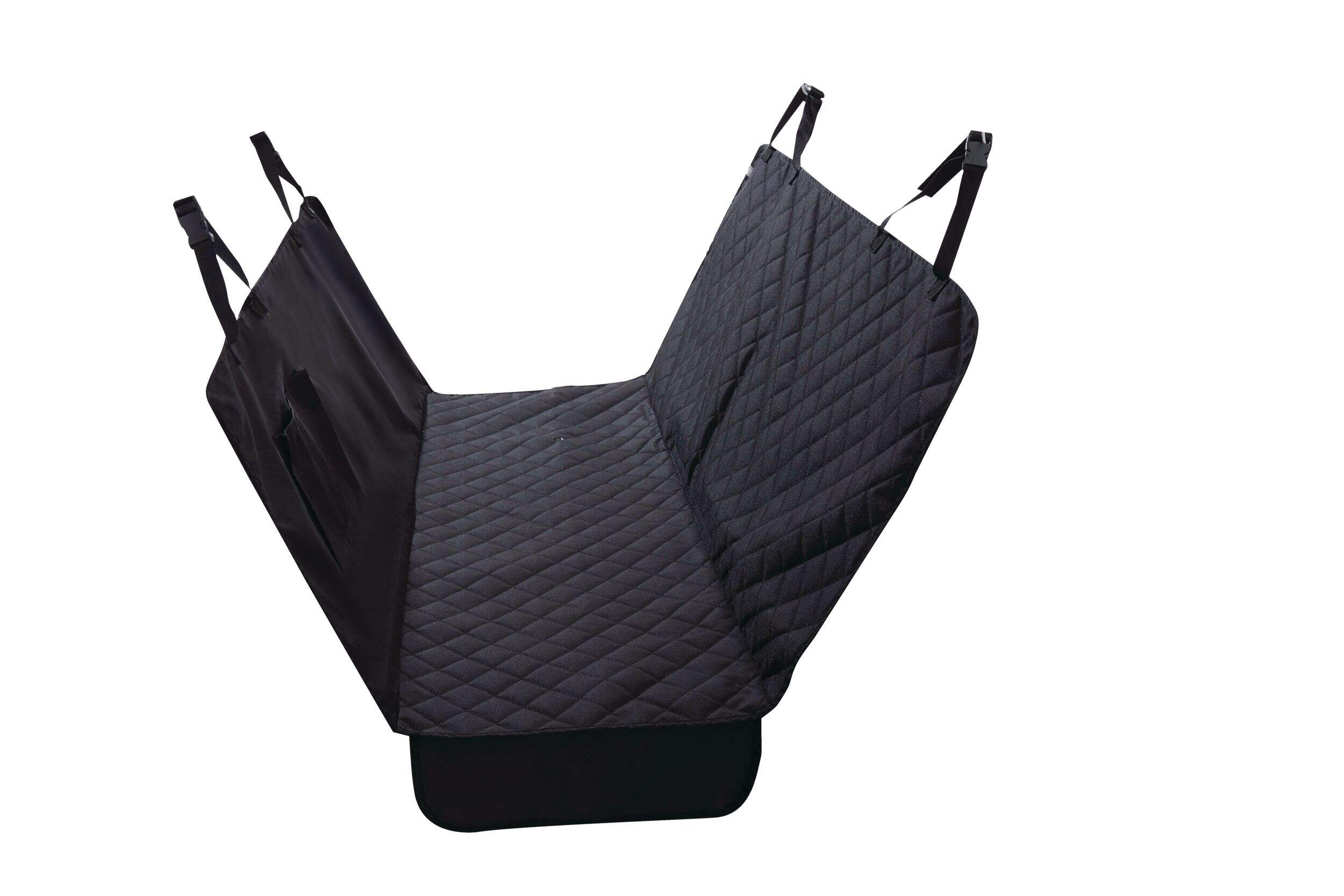 AutoTrends Waterproof Pet Hammock Back Seat Protector, Black Front_Three_Fourths_Angled_Right