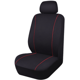 AutoTrends Black with Red Piping Seat Cover Front_Angled_Left