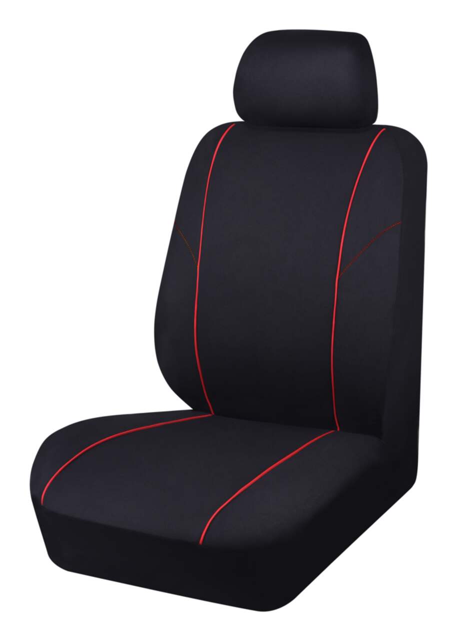 AutoTrends Black with Red Piping Seat Cover Canadian Tire