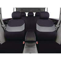 AutoTrends Seat Cover Set for Back Bench Seat, Black & Grey Front_Elevated