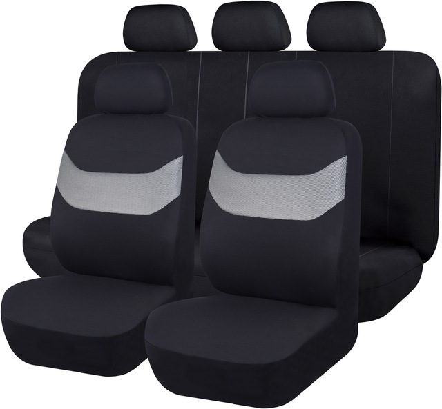 AutoTrends Seat Cover Set for Back Bench Seat, Black & Grey Canadian Tire