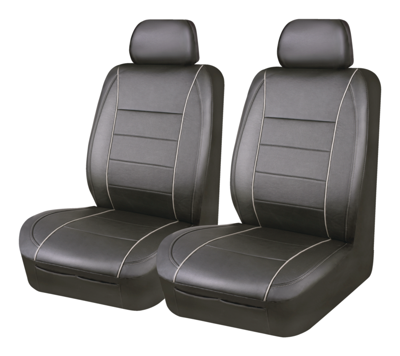 AutoTrends Faux Leather Complete Seat Cover Set for Back Bench